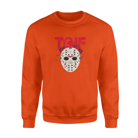 Image of TGIF Thank God Its Friday Halloween Scary - Standard Fleece Sweatshirt
