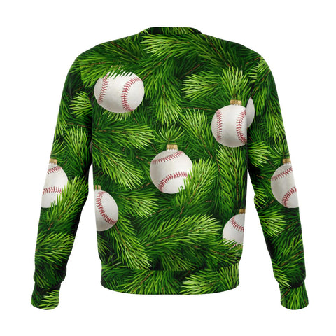 Image of Baseball Ball Tree Ugly Christmas AOP