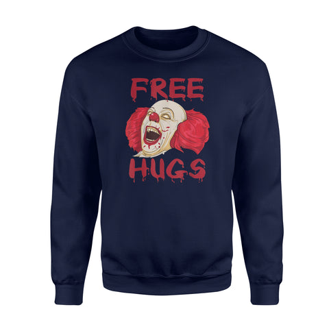Image of Free Hugs Evil Killer Scary Clown Halloween - Standard Fleece Sweatshirt