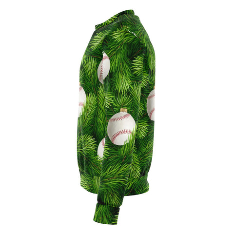 Image of Baseball Ball Tree Ugly Christmas AOP