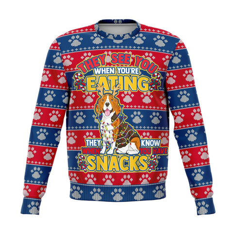 Image of Funny Eat Snack Ugly Christmas Sweater