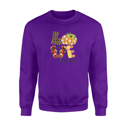 Image of Love nana life- Halloween sunflower - Standard Fleece Sweatshirt