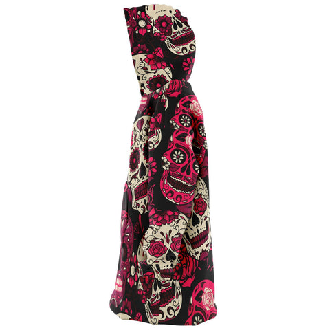 Image of Sugar Skull Pink - Snug Hoodie AOP