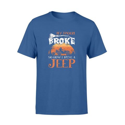 Image of My Broom Broke So Now I Drive A Jeep Halloween - Standard T-shirt