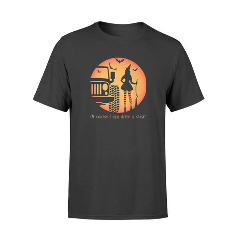 Image of Of Course I Can Drive A Stick Witch Jeep - Premium T-shirt