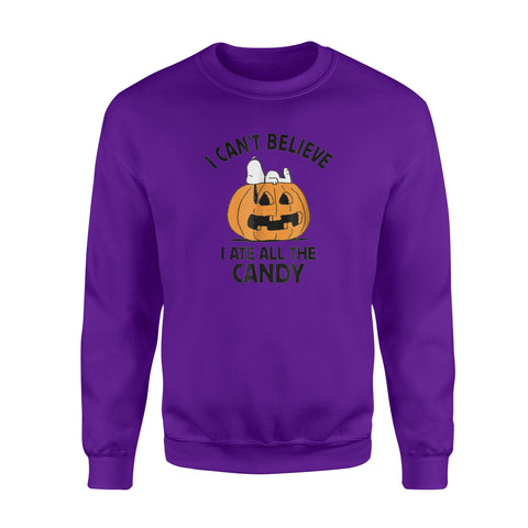 Image of Peanuts Halloween Snoopy All The Candy - Standard Fleece Sweatshirt