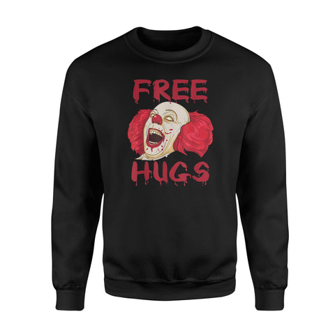 Image of Free Hugs Evil Killer Scary Clown Halloween - Standard Fleece Sweatshirt