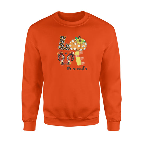 Image of Love nana life- Halloween sunflower - Standard Fleece Sweatshirt
