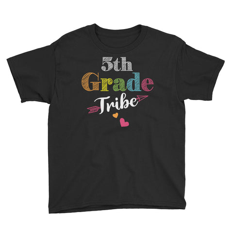 Image of Personalize 5th Grade Tribe Youth Short Sleeve T-Shirt / Team 5th Grade / Back To School Shirt For Kids