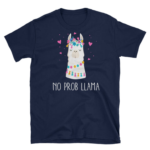 Image of Funny No Problem Llama Short-Sleeve Unisex T-Shirt, Funny Llama Shirt