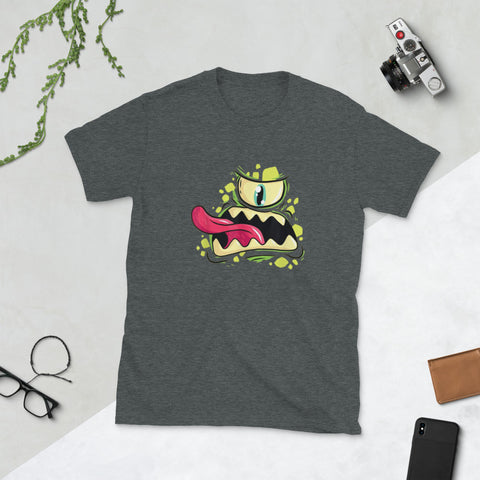 Image of Green Monster Cyclops Gift For Halloween Short-Sleeve Unisex T-Shirt
