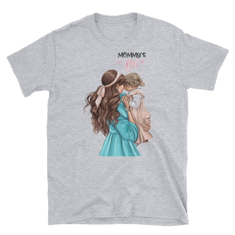 Image of Cute Mommy's Girls Paint Short-Sleeve Unisex T-Shirt, Mother's Day Gift For Mom