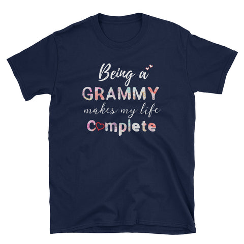 Image of Personalized Being A Grammy Makes My Life Complete Short-Sleeve Unisex T-Shirt, Funny T-shirt For Grandma