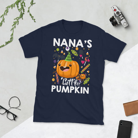 Image of Nanas Little Pumpkin Grandmother Grandma Halloween Short-Sleeve Unisex T-Shirt