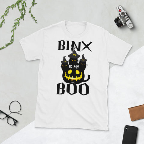 Image of Binx Is My Boo Halloween Cat Pumpkin Short-Sleeve Unisex T-Shirt