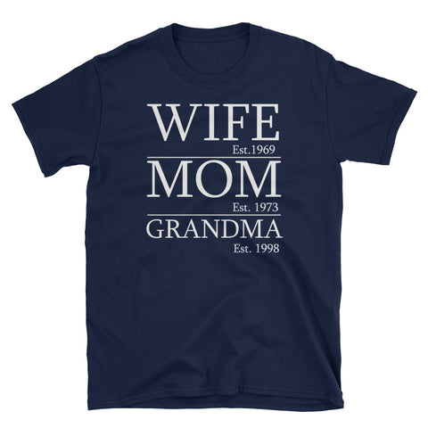 Image of Personalized Wife Mom Grandma Celebrate Short-Sleeve Unisex T-Shirt, Personalized Gift For Grandma