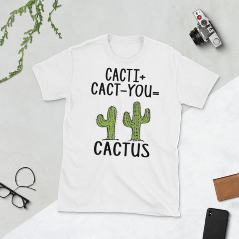 Image of Cacti + Cact-You Cactus Funny Cactus Short-Sleeve Unisex T-Shirt