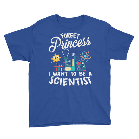 Image of Personalized Forget Princess I Want To Be A Scientist Lightweight Fashion T-Shirt, Funny T-shirt For Kids With Custom Jobs Titles