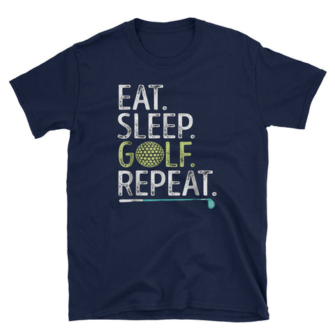 Image of Eat Sleep Golf Repeat Short-Sleeve Unisex T-Shirt