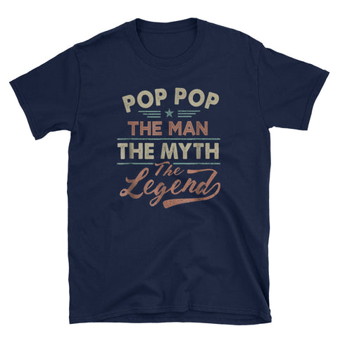 Image of Pop Pop The Man The Myth The Legend Short-Sleeve Unisex T-Shirt