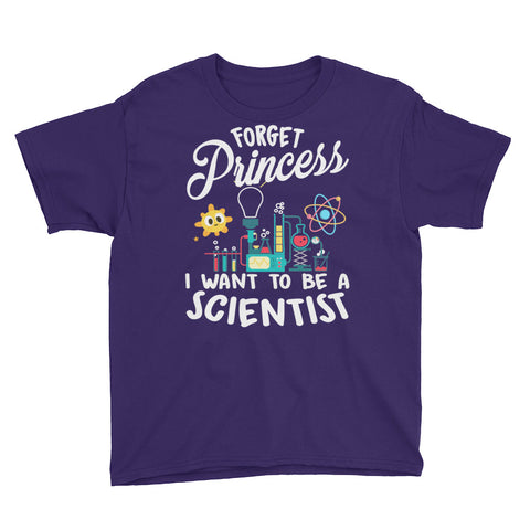 Image of Personalized Forget Princess I Want To Be A Scientist Lightweight Fashion T-Shirt, Funny T-shirt For Kids With Custom Jobs Titles