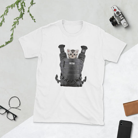 Image of Halloween Cat Cool Cats Carrier Short-Sleeve Unisex T-Shirt