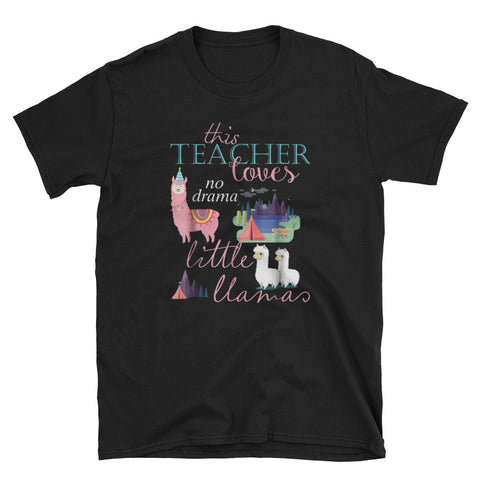 Image of This Teacher no drama litte llamas Short-Sleeve Unisex T-Shirt