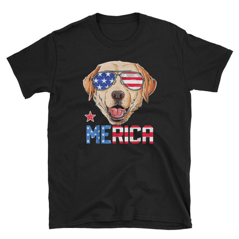 Image of Labrador 4th of July Merica Short-Sleeve Unisex T-Shirt