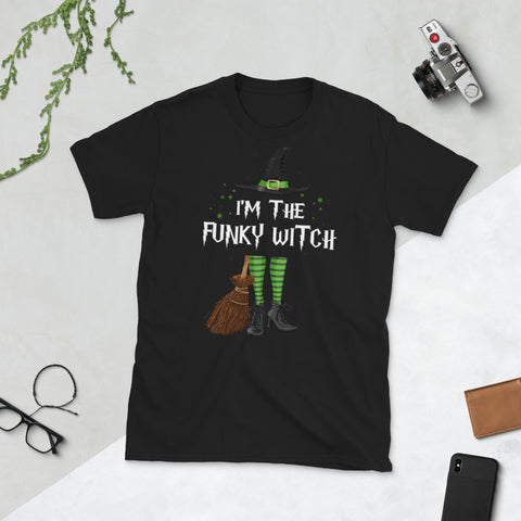 Image of I'm The Funky Witch Shirt Halloween Matching Group Costume Short-Sleeve Unisex T-Shirt