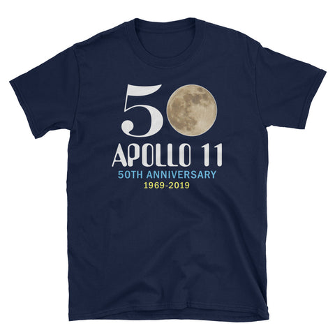 Image of 50 Apollo 11 50th Anniversary Short-Sleeve Unisex T-Shirt, Astronaut Shirt