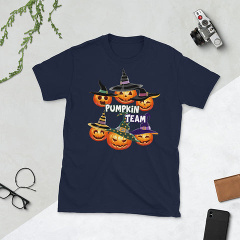 Image of Pumpkin Team Halloween Happy Day Halloween Short-Sleeve Unisex T-Shirt