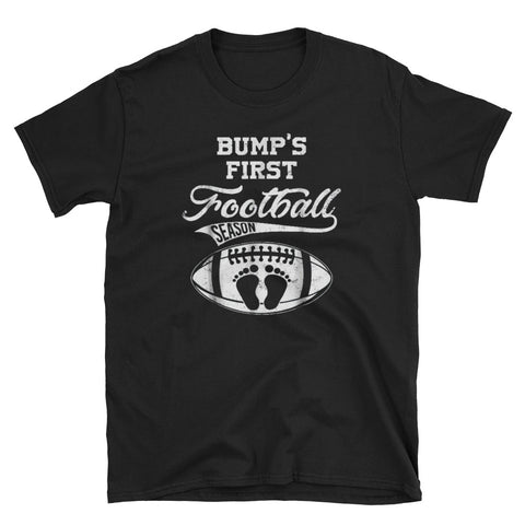 Image of Bump's First Football Rugby Season Short-Sleeve Unisex T-Shirt