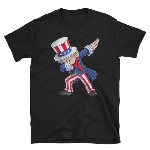 Image of Dabbing Uncle Sam 4th of July Short-Sleeve Unisex T-Shirt
