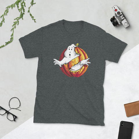 Image of Ghostbusters Classic Halloween Pumpkin Short-Sleeve Unisex T-Shirt