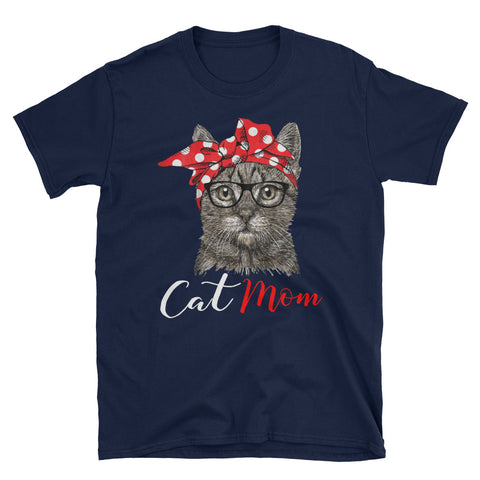 Image of Personalized Cat Mom Short-Sleeve Unisex T-Shirt, Funny Cat Lover Shirt For Cat Mom