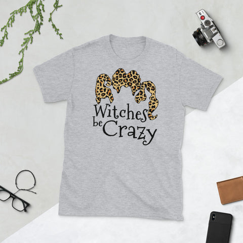 Image of Happy Halloween Witches Be Crazy Jaguar Halloween Sister Short-Sleeve Unisex T-Shirt