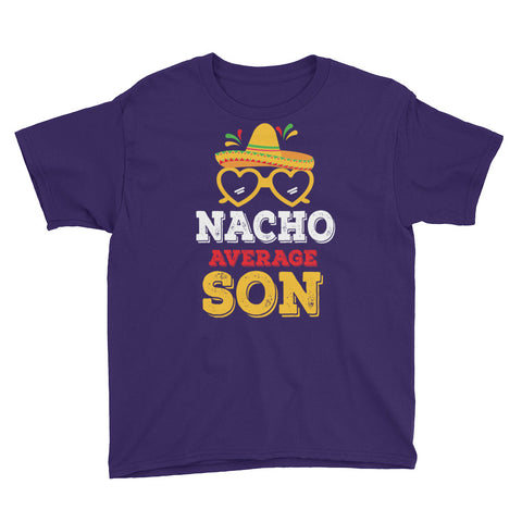 Image of Nacho Average Son Youth Short Sleeve T-Shirt, Cinco De Mayo Shirt For Kids
