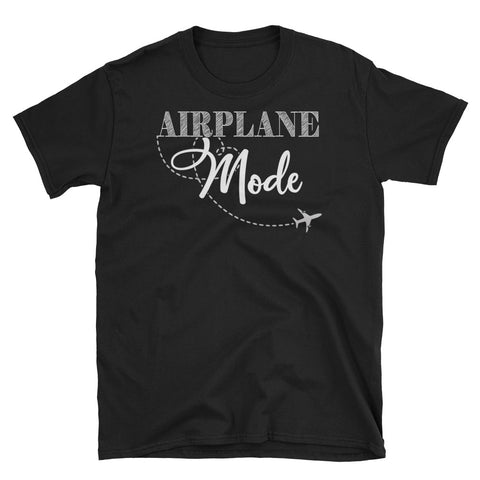 Image of Airplane Mode Short-Sleeve Unisex T-Shirt, Vacation Mode Shirt, Vacation Shirt, Airplane Traveling, Summer Shirt