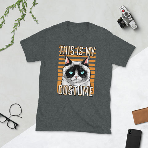 Image of Grumpy Cat Halloween This Is My Costume Short-Sleeve Unisex T-Shirt