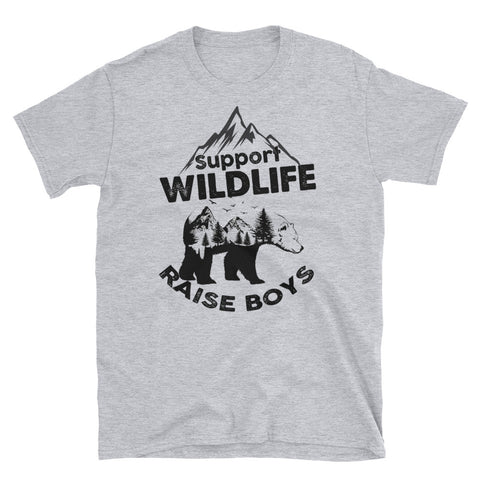 Image of Support Wildlife Raise Boys Short-Sleeve Unisex T-Shirt, T shirt For Mom Dad Mother Parents
