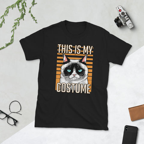 Image of Grumpy Cat Halloween This Is My Costume Short-Sleeve Unisex T-Shirt