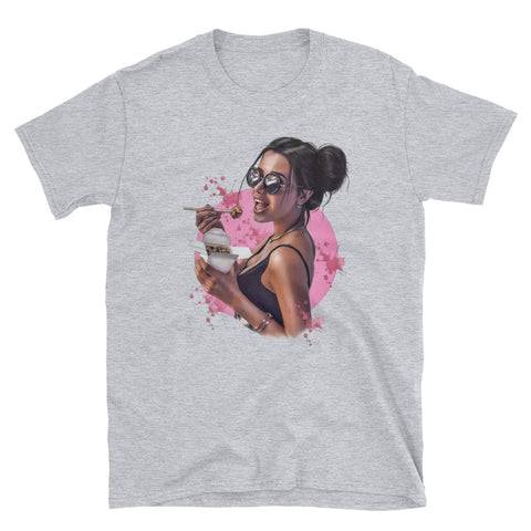 Image of Sexy Black Women Short-Sleeve Unisex T-Shirt, Outfit For Women in Summer, Young Lady Shirt