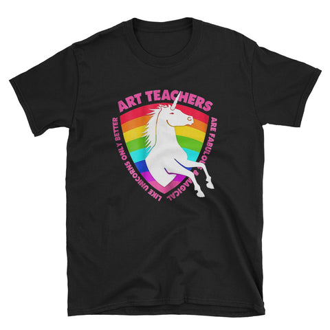 Image of Unicorn Art Teacher Short-Sleeve Unisex T-Shirt