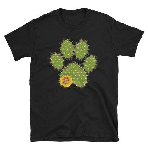 Image of Funny Dogs Paw Mix Flower Succulent Cactus Short-Sleeve Unisex T-Shirt