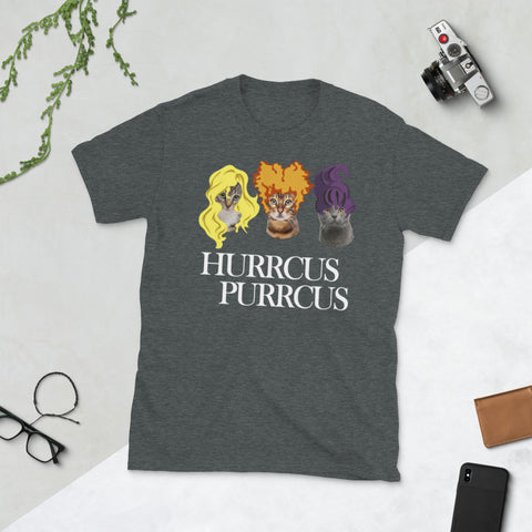 Image of Hurrcus Purrcus Binx Halloween Cat Lovers Short-Sleeve Unisex T-Shirt