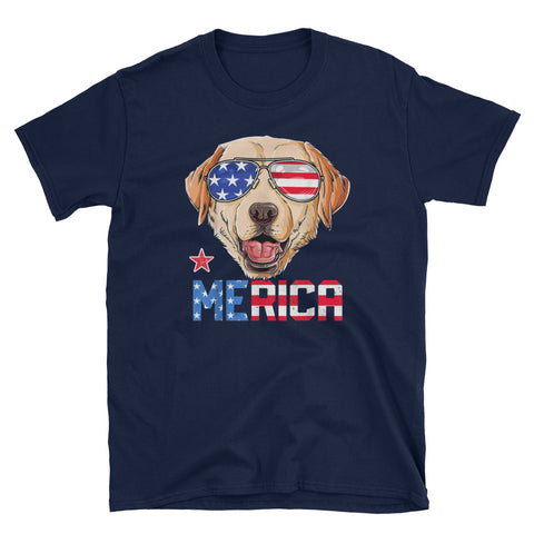 Image of Labrador 4th of July Merica Short-Sleeve Unisex T-Shirt