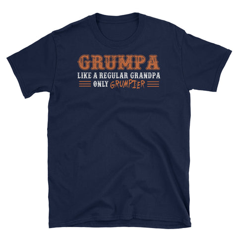 Image of Funny Grumpa Like A Regular Grandpa Only Grumpier Short-Sleeve Unisex T-Shirt, Father's Day Gift For Grandpa