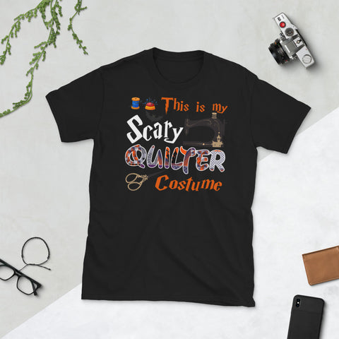 Image of Halloween Quilting This Is My Scary Quilter Costume Short-Sleeve Unisex T-Shirt
