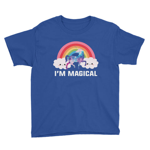 Image of I'm Magical Unicorn Youth Short Sleeve T-Shirt, Funny Unicorn Shirt For Kids