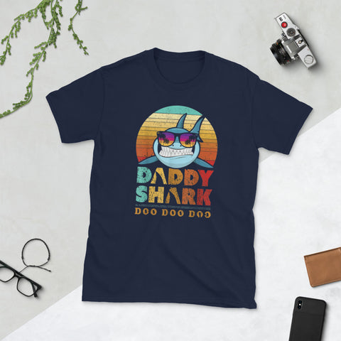 Image of Daddy Shark T-Shirt Doo Doo Doo Tee Short-Sleeve Unisex T-Shirt